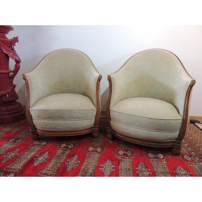 Pair Of Art Deco Armchairs 1925
