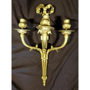 Large Wall Lamp In Gilt Bronze