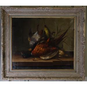Still Life With Pheasant, Signed Bourguignon