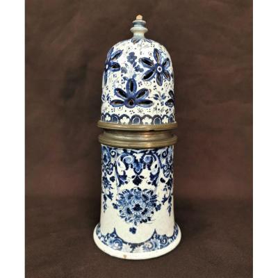 Rouen Earthenware Shaker. Period Late 17th / Early 18th