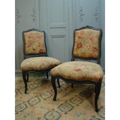 Pair Of Louis XV Period Chairs Files To The Queen.