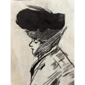 Profile Of A Woman By Ramon Casas, 20th Century