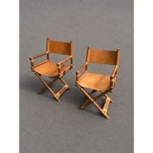 Pair Of Leather Armchairs