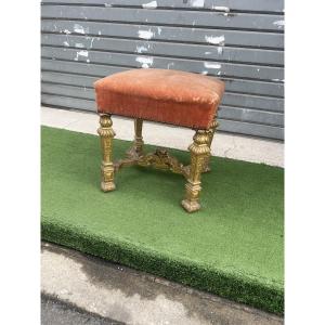 Golden Wood Stool