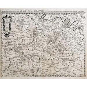 Old Geographical Map Of Chartres - Beauce