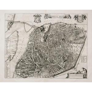 Antique Plan Of Avignon Original