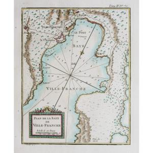 Old Plan And Bay Of Villefranche