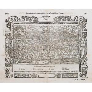 Antique Engraving Of Tours
