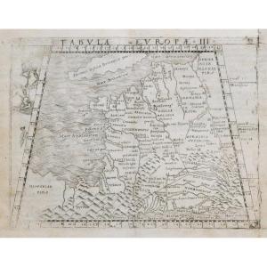 Old Geographical Map Of France