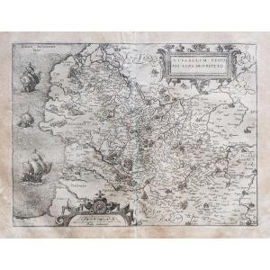 Old Geographical Map Of Northern Artois