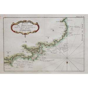 Old Marine Map Of Finistère