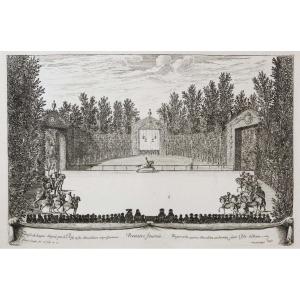 Old Engraving – The Festivities Of Versailles – Israel Silvestre