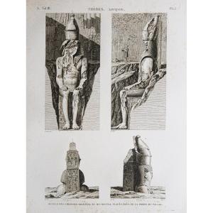 Old Engraving – Thebes – Luxor