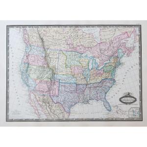 Old Geographic Map Of The United States