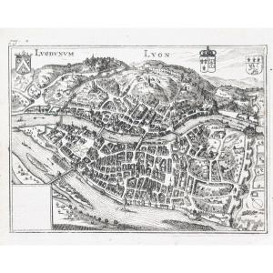 Old Map Of Lyon