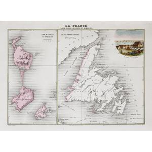 Old Map Of Saint Pierre And Miquelon