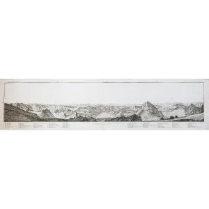 Grand Ancient Panorama Of The Alps – Mount Thabor