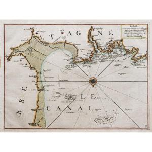Old Nautical Chart Of Mont Saint Michel