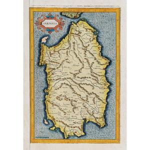 Old Geographical Map Of Sardinia