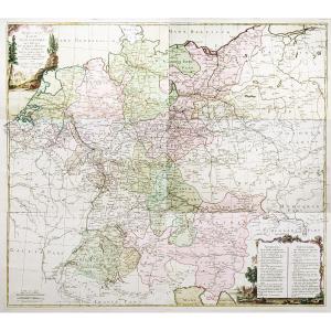 Old Wall Map Of Germany Poland Hungary