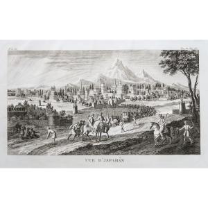 Antique Engraving – View Of Isfahan – Iran