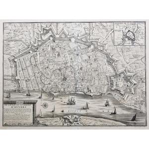 Old Map Of The City Of Antwerp