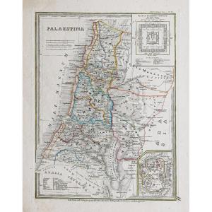 Old Geographical Map Of Palestine