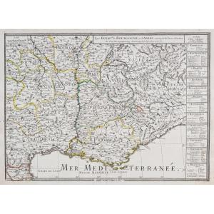Old Map Of The Rhône Valley