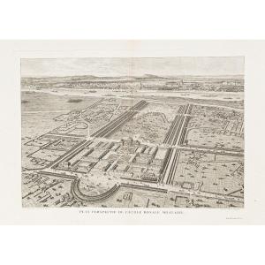 Old Engraving Of The Military School