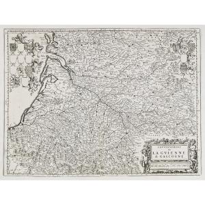 Old Map Of Gascony – Aquitaine – Midi-pyrénées
