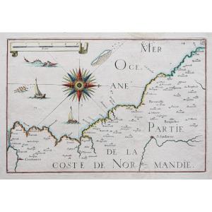 Old Nautical Chart Of Normandy
