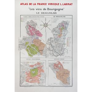 Old Wine Map Of Burgundy