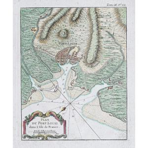 Old Map Of Port Louis - Mauritius