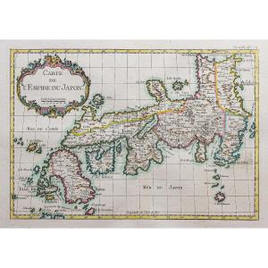 Ancient Geographical Map - Empire Of Japan