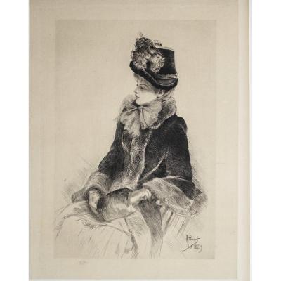 Femme Au Manchon - Rodolphe Piguet