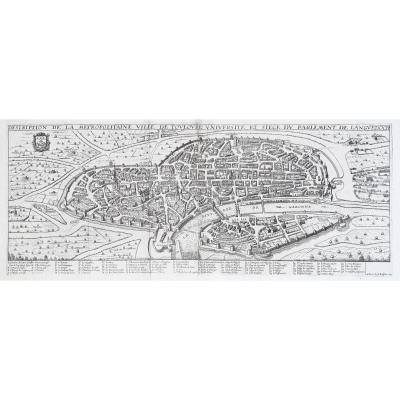 Antique Print-  Description Toulouse Université Du Parlement De Languedoc 