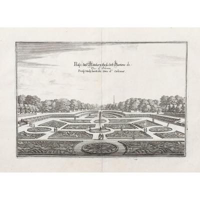 Old Engraving - Royal Palace - Palace Of The Duke Of Orleans