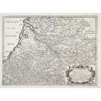 Carte Géographique Ancienne - Guyenne & Gascogne - Original Antique Map