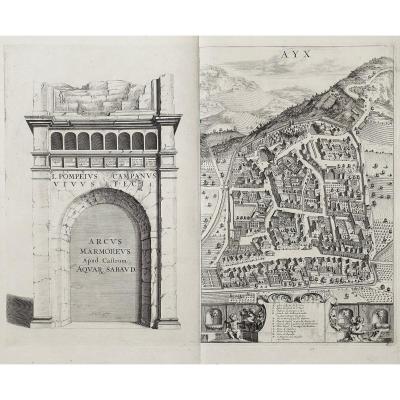 Carte Géographique Ancienne – Aix Les Bains – Joan Blaeu Cartographe – Original Antique Map