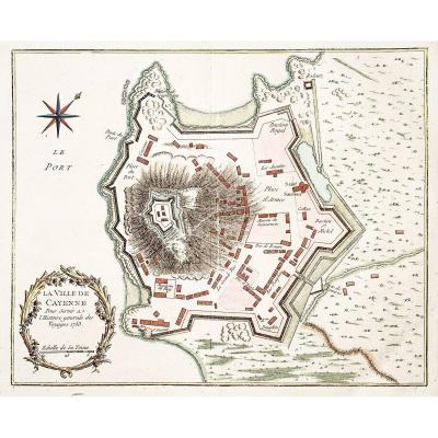 Antique Plan Of Cayenne