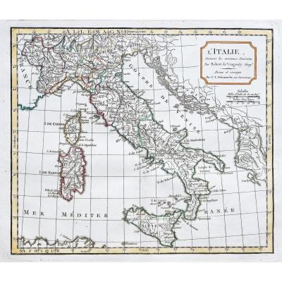Old Antique Map Of Italy