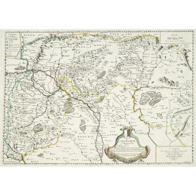 Orignal Antique Map De La Hongria à L’autriche