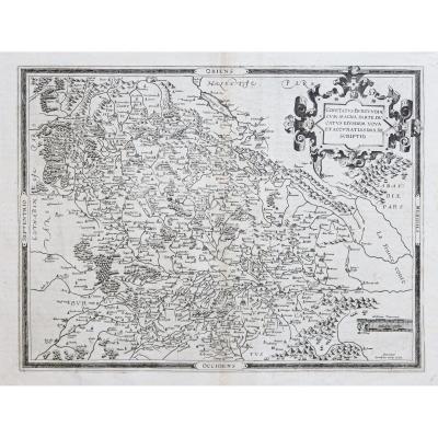Antique Map Of Bourgondy - De Jode Catographe