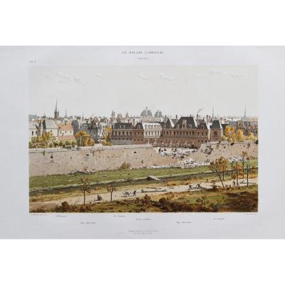 Old Engraving Of The Royal Palace - Cardinal