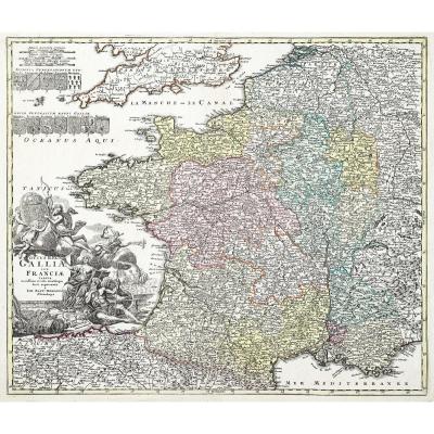 18th Century Map Of France