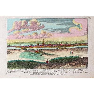 Old Engraving Of Metz