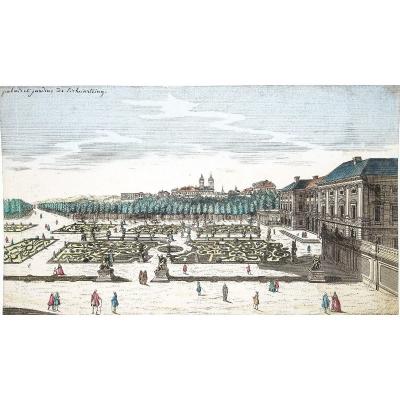 Antique Engraving Of Palace Du Liechtenstein