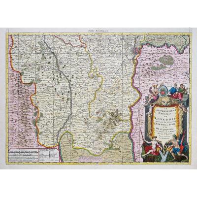 Old Geographic Map Of Lyonnais Et Forez