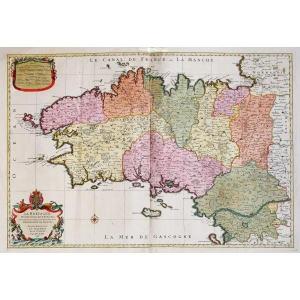 Old Geographical Map Of Brittany
