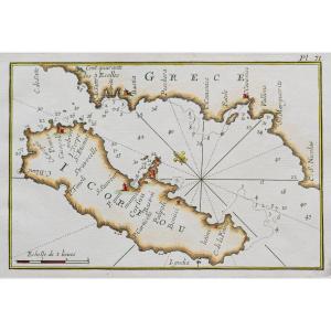 Old Marine Map Of Corfu